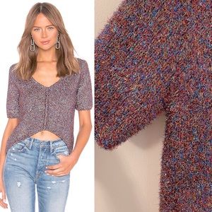 NWT Lovers + Friends Short Sleeve Gerona Sweater XS